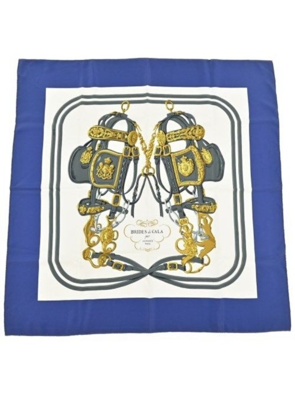 Hermes Bandana Scarf White